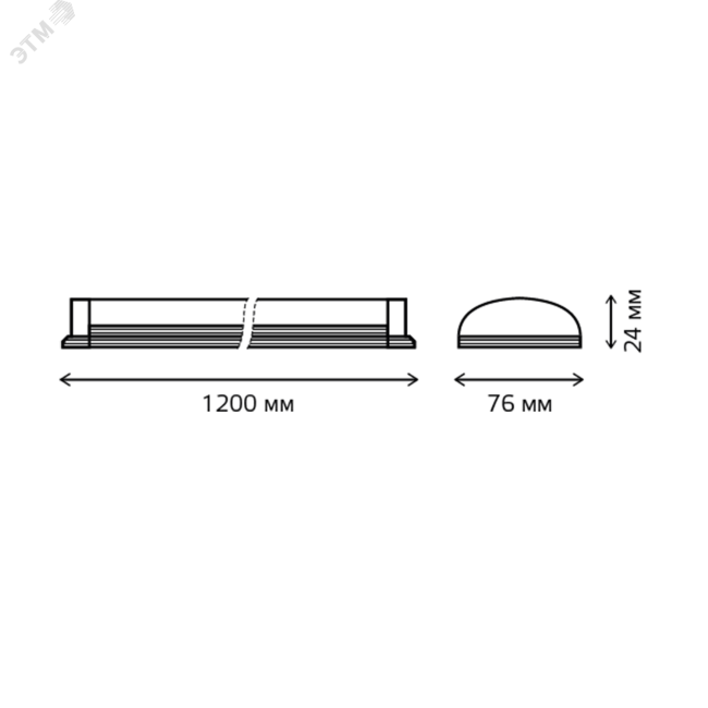 Светильник светодиодный ДПО 36 Вт 3260 Лм 6500К IP40 1200х76х24 мм сталь WLF-2 Gauss Светильник светодиодный ДПО 36 Вт 3260 Лм 6500К IP40 1200х76х24 мм сталь WLF-2 Gauss