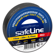 Изолента ПВХ черная 19мм 20м Safeline Изолента ПВХ черная 19мм 20м Safeline