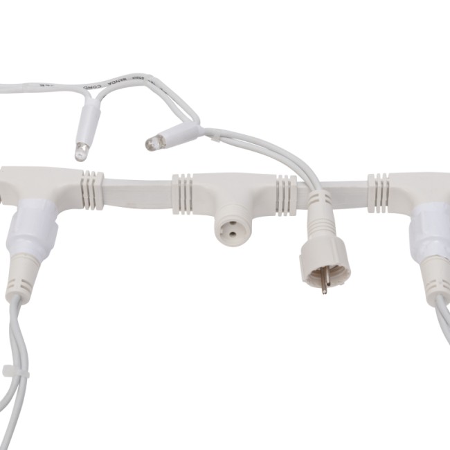 Гирлянда Светодиодный Дождь 2х3м, постоянное свечение, белый провод КАУЧУК, 230 В, диоды ТЕПЛЫЙ БЕЛЫЙ (шнур питания в комплекте)