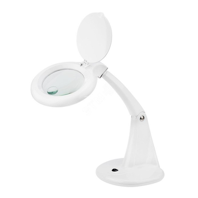 Лупа настольная 3D+12D 60 LED, белая Лупа настольная 3D+12D 60 LED, белая