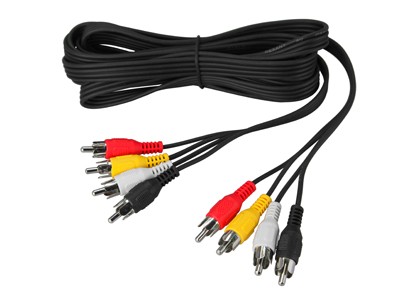 Шнур 4 RCA - 4 RCA, 3м, черный REXANT Шнур 4 RCA - 4 RCA, 3м, черный REXANT