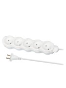Удлинитель бытовой "Люкс" УЛ5 5 гнезд, 3м, б/з, с з/ш, ПВС 2х0,75 мм2 10А/250В бело-серый TDM Удлинитель бытовой "Люкс" УЛ5 5 гнезд, 3м, б/з, с з/ш, ПВС 2х0,75 мм2 10А/250В бело-серый TDM