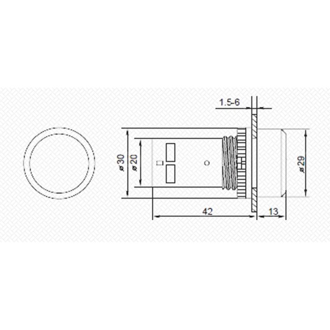 Кнопка EB22 возвратная желтая NO+NC 300 В