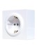 Розетка 1-м ОП LETO с заземл. ПБТ бел. LEZARD 752-0200-122B