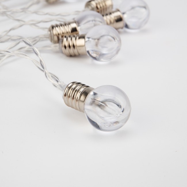 Гирлянда светодиодная Лампочки 10 LED, 1.5 м, прозрачный ПВХ, теплый белый цвет свечения, 2 х АА (батарейки не в комплекте) NEON-NIGHT Гирлянда светодиодная Лампочки 10 LED, 1.5 м, прозрачный ПВХ, теплый белый цвет свечения, 2 х АА (батарейки не в комплекте) NEON-NIGHT