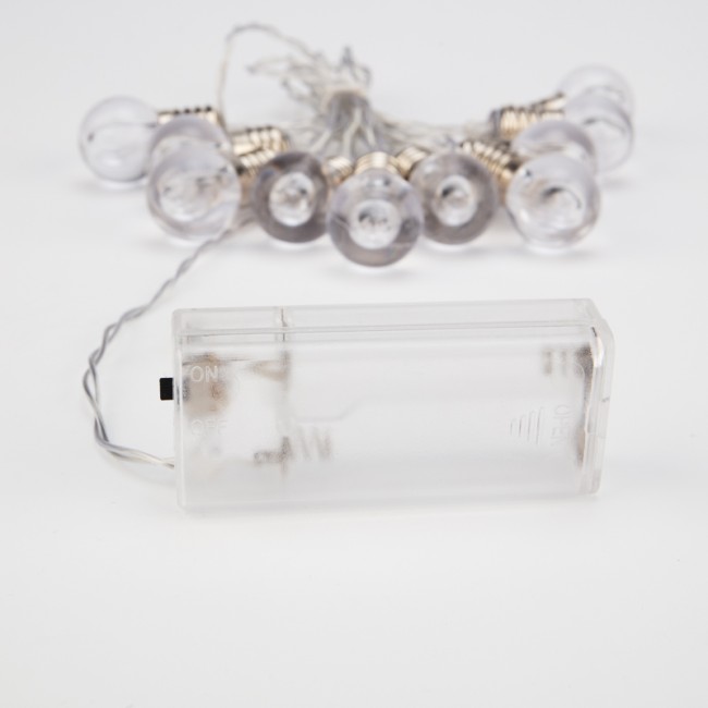 Гирлянда светодиодная Лампочки 10 LED, 1.5 м, прозрачный ПВХ, теплый белый цвет свечения, 2 х АА (батарейки не в комплекте) NEON-NIGHT Гирлянда светодиодная Лампочки 10 LED, 1.5 м, прозрачный ПВХ, теплый белый цвет свечения, 2 х АА (батарейки не в комплекте) NEON-NIGHT
