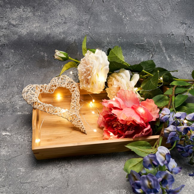 Гирлянда Роса с крупными каплями 2 м, 20 LED, теплое белое свечение, 2хCR2032 в комплекте NEON-NIGHT