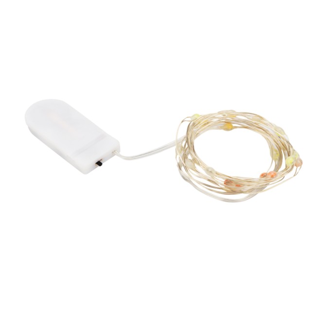 Гирлянда Роса с крупными каплями 2 м, 20 LED, теплое белое свечение, 2хCR2032 в комплекте NEON-NIGHT