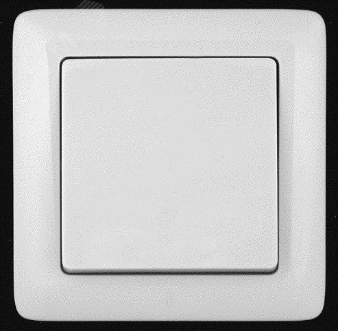 ХИТ Выключатель одноклавишный скрытый 250В 6А белый ХИТ Выключатель одноклавишный скрытый 250В 6А белый