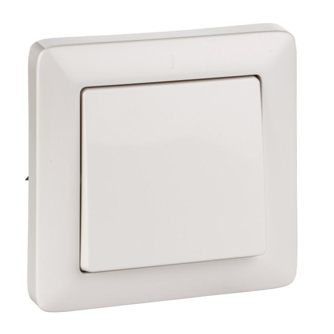 ХИТ Выключатель одноклавишный скрытый 250В 6А белый ХИТ Выключатель одноклавишный скрытый 250В 6А белый