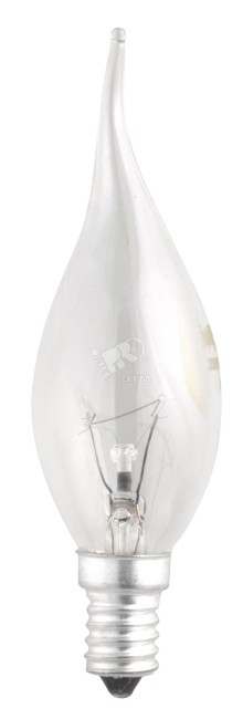 Лампа накаливания CT35 40W E14 clear (свеча на ветру)