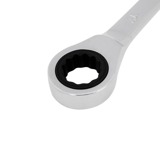 Ключ комбинированный трещоточный 17мм, CrV, зеркальный хром REXANT  Ключ комбинированный трещоточный 17мм, CrV, зеркальный хром REXANT