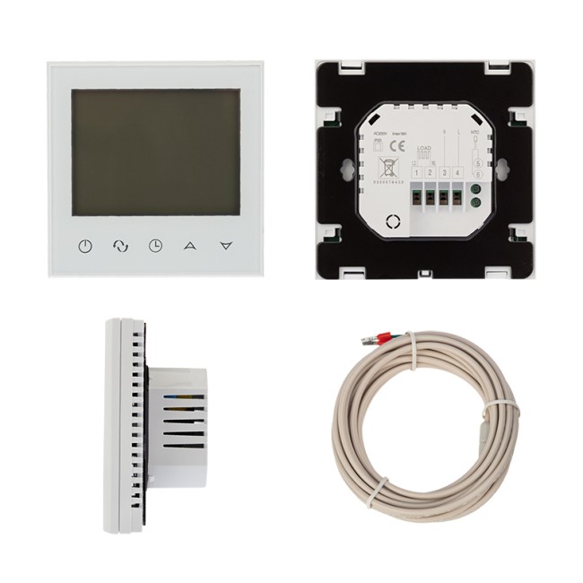 Терморегулятор R100W с автоматическим программированием и сенсорными кнопками белый REXANT Терморегулятор R100W с автоматическим программированием и сенсорными кнопками белый REXANT