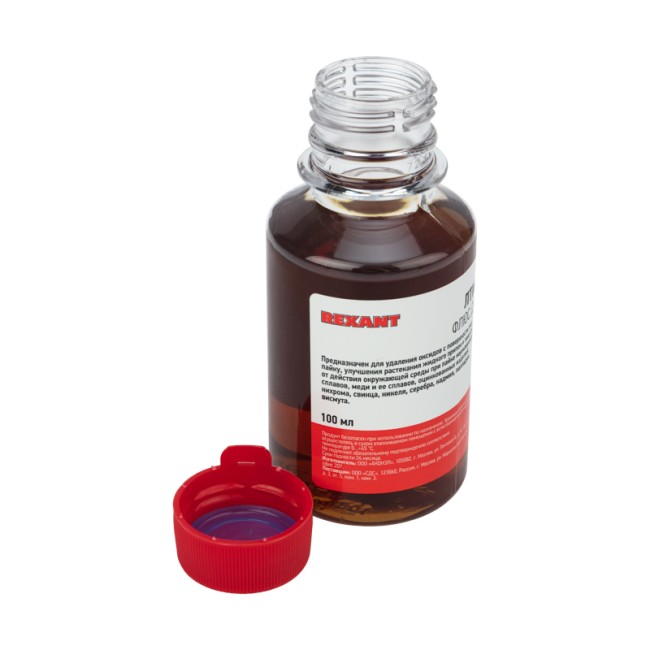 Флюс для пайки, ЛТИ-120, 100мл, флакон REXANT Флюс для пайки, ЛТИ-120, 100мл, флакон REXANT