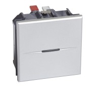 Axolute. Кнопка аксиальная одноклавишная 10А 250В. Автоматические клеммы. 2 модуля. Цвет Алюминий Axolute. Кнопка аксиальная одноклавишная 10А 250В. Автоматические клеммы. 2 модуля. Цвет Алюминий