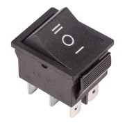 Переключатель клавишный 250V 15А (6с) ON-OFF-ON черный с нейтралью (RWB-508, SC-767) REXANT Переключатель клавишный 250V 15А (6с) ON-OFF-ON черный с нейтралью (RWB-508, SC-767) REXANT