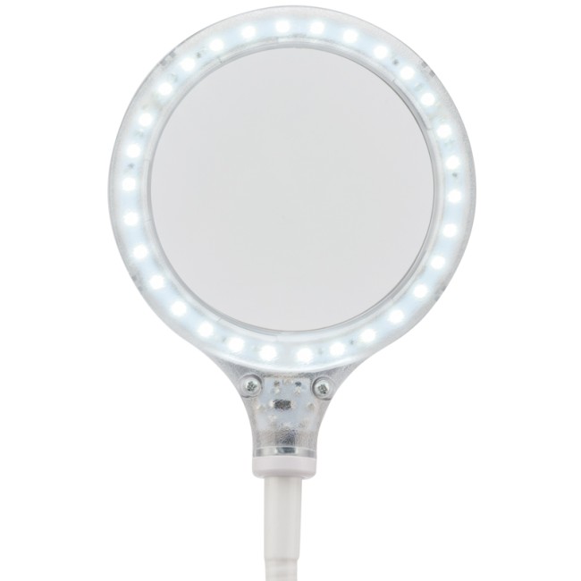Лупа настольная 3D с подсветкой 30 SMD LED, подставка+прищепка, ø95мм, белая REXANT Лупа настольная 3D с подсветкой 30 SMD LED, подставка+прищепка, ø95мм, белая REXANT