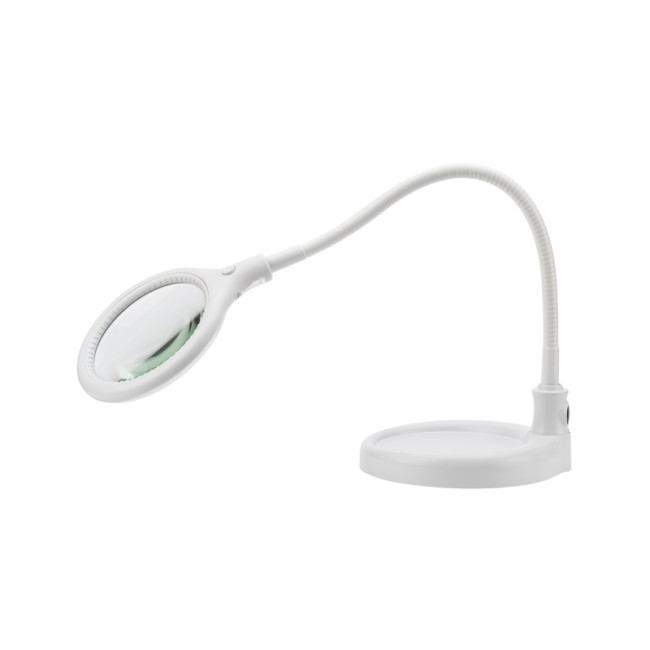 Лупа настольная 3D с подсветкой 30 SMD LED, подставка+прищепка, ø95мм, белая REXANT Лупа настольная 3D с подсветкой 30 SMD LED, подставка+прищепка, ø95мм, белая REXANT