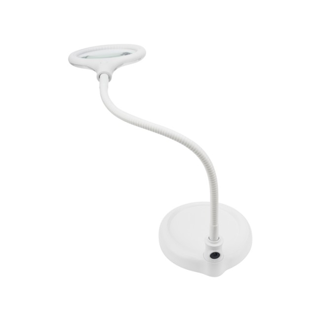 Лупа настольная 3D с подсветкой 30 SMD LED, подставка+прищепка, ø95мм, белая REXANT Лупа настольная 3D с подсветкой 30 SMD LED, подставка+прищепка, ø95мм, белая REXANT