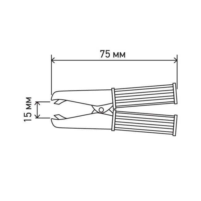 Зажим «крокодил» 30 А 75 мм в изоляторе REXANT Зажим «крокодил» 30 А 75 мм в изоляторе REXANT