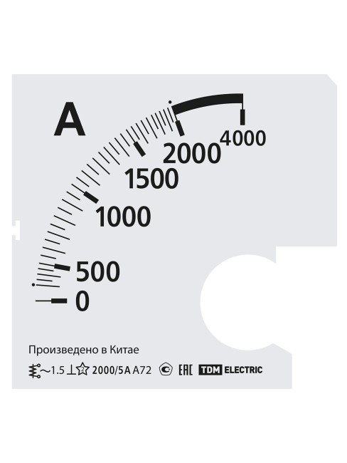Шкала Ш72 2000/5А-1,5 (для А72 Х/5А) TDM Шкала Ш72 2000/5А-1,5 (для А72 Х/5А) TDM