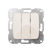 DEA Выключатель 3кл с/у 10А мех. Беж KRANZ 