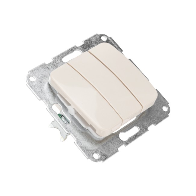 DEA Выключатель 3кл с/у 10А мех. Беж KRANZ DEA Выключатель 3кл с/у 10А мех. Беж KRANZ