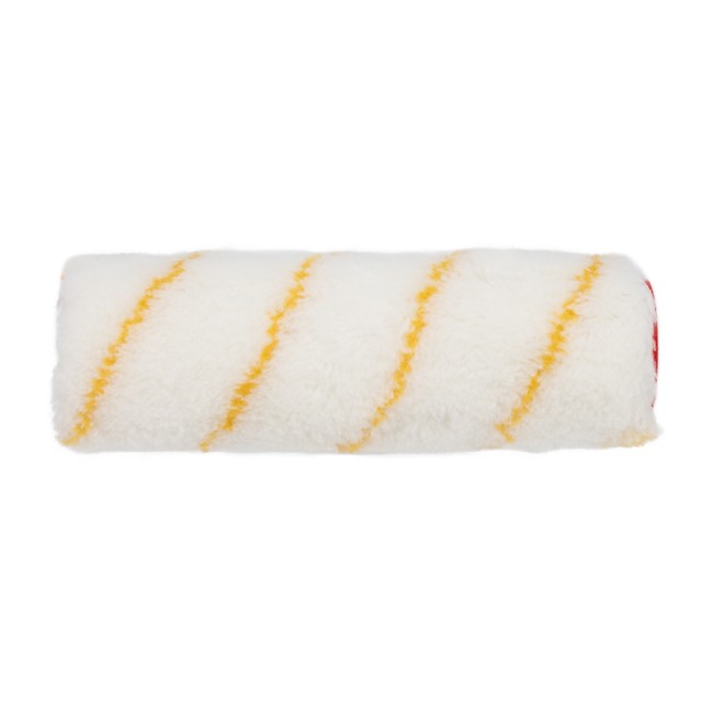 Ролик (сменный) полиамид белый с желтой полосой, ворс 11 мм, ширина ролика 180 мм, Ø 42 мм, бюгель 6 мм REXANT