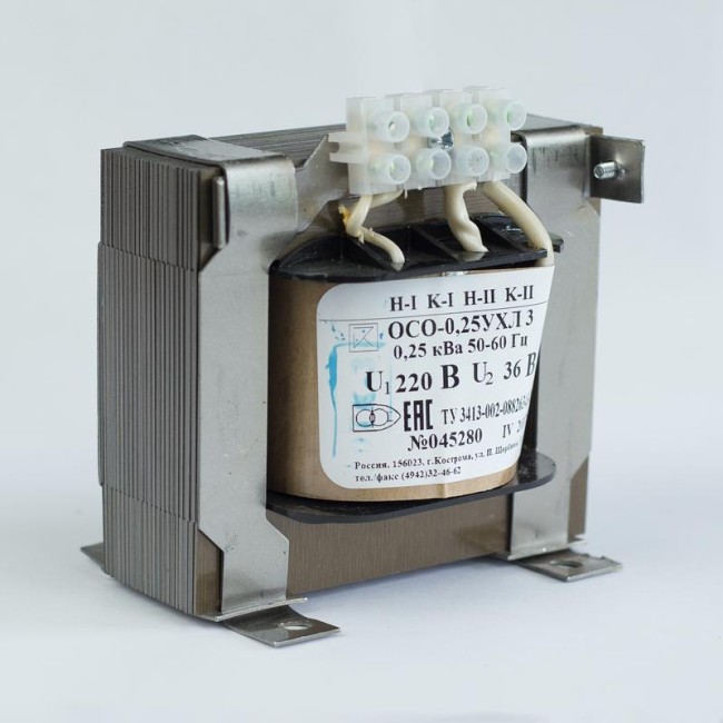 Трансформатор ОСО-0.25-09 220/12В УХЛ3 Кострома ОС0000002214 Трансформатор ОСО-0.25-09 220/12В УХЛ3 Кострома ОС0000002214