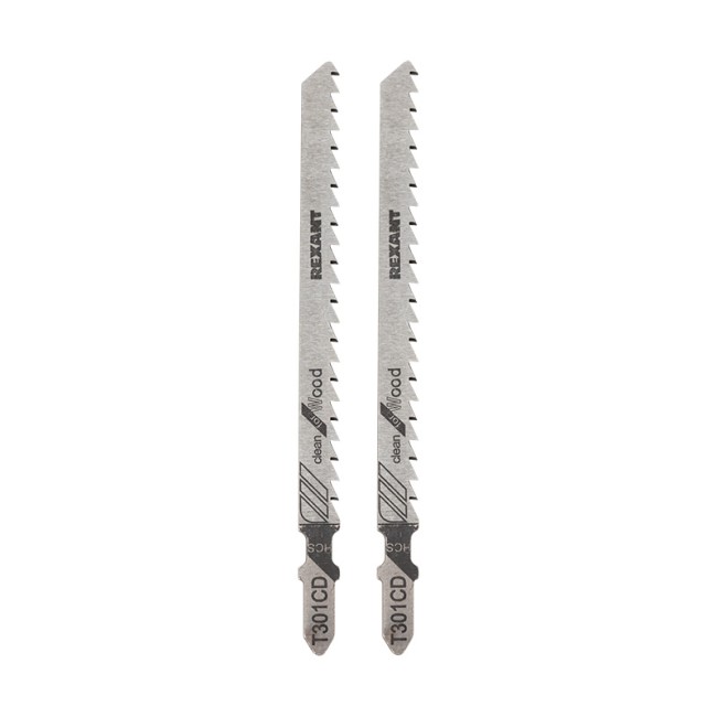 Пилка для электролобзика 115мм 8 з/д 6-60мм T301CD (2 шт/уп) (дерево) REXANT