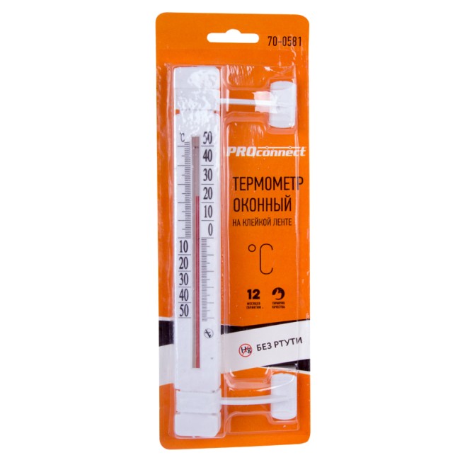 Термометр наружный оконный на клейкой ленте ТБ-223 PROconnect