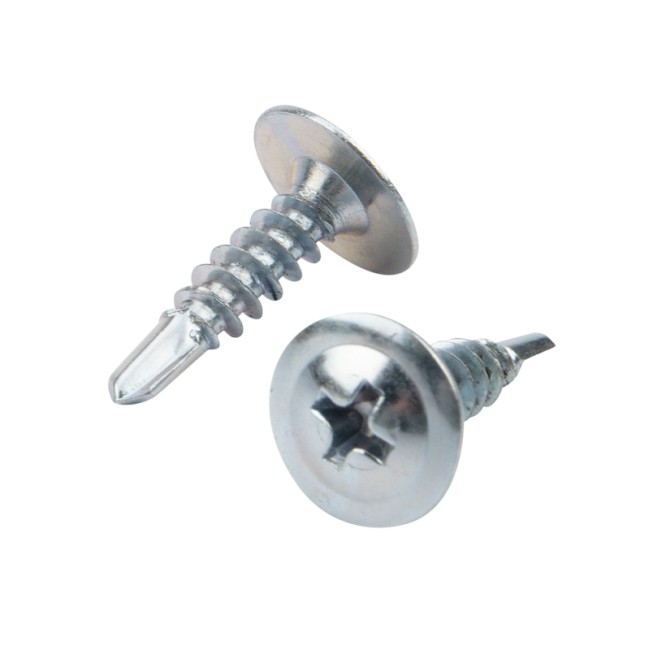 Саморез с прессшайбой ПШС сверло 4,2х16, короб (200 шт/уп) KRANZ 