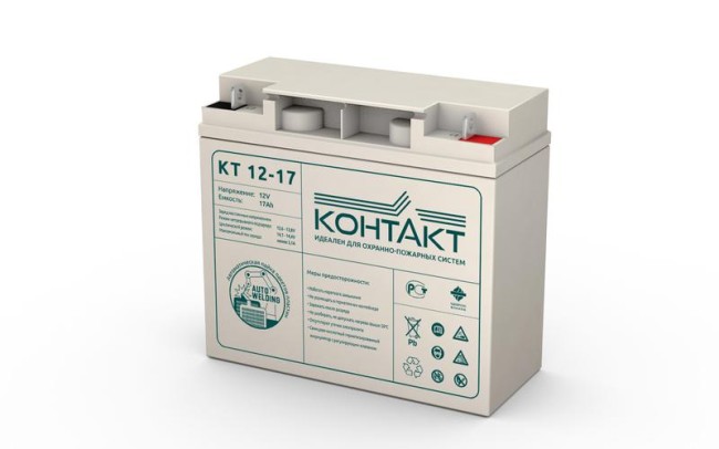 Аккумулятор ОПС 12В 17А.ч КТ 12-17 Контакт Аккумулятор ОПС 12В 17А.ч КТ 12-17 Контакт