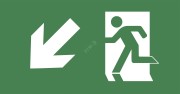 Пиктограмма ВЫХОД/стрелка налево вниз PVC для ССА 3000 Пиктограмма ВЫХОД/стрелка налево вниз PVC для ССА 3000