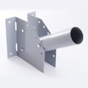 Кронштейн настенный с переменным углом наклона диаметр трубы 60мм серый для уличного светильника