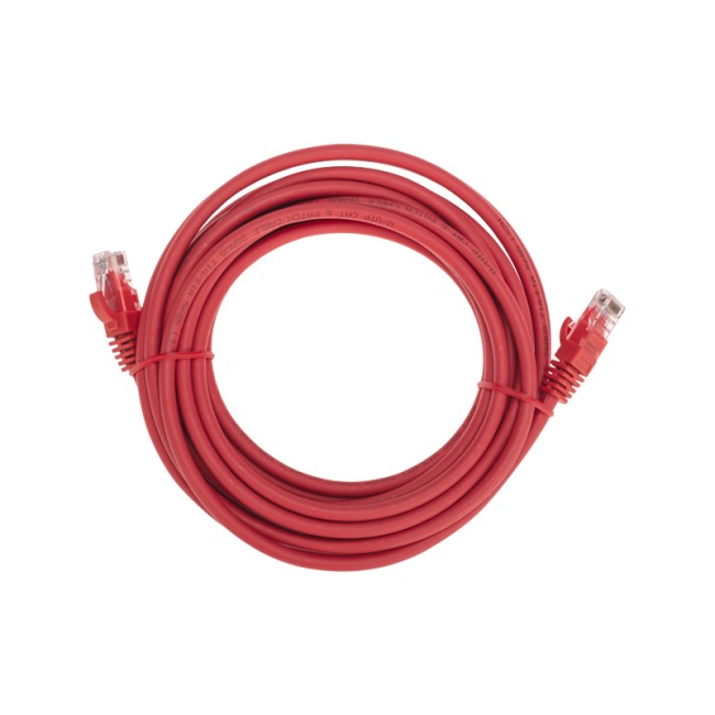 Патч-корд U/UTP CAT 6, RJ45-RJ45, 26AWG, LSZH, красный, 5м REXANT