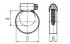 Хомут червячный  PL-9 (12-20)/W1 (Fortisflex)