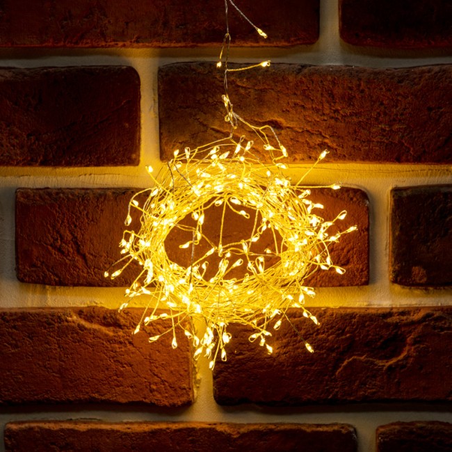 Гирлянда роса Фейерверк с трансформатором 20 м, 1000 LED, теплое белое свечение  Гирлянда роса Фейерверк с трансформатором 20 м, 1000 LED, теплое белое свечение