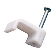 Крепеж кабеля плоский 5 х 2 мм, белый (упак. 50 шт)  REXANT