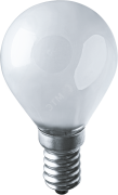 Лампа накаливания декоративная ДШ 60вт Р45 230в Е14 матовая (шар)