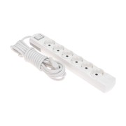 Удлинитель PREMIUM 6 гнезд, 5м, 3х1,5мм², с/з, с выключателем, белый REXANT Удлинитель PREMIUM 6 гнезд, 5м, 3х1,5мм², с/з, с выключателем, белый REXANT