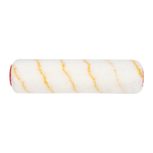 Ролик (сменный) полиамид белый с желтой полосой, ворс 11 мм, ширина ролика 240 мм, Ø 42 мм, бюгель 6 мм REXANT