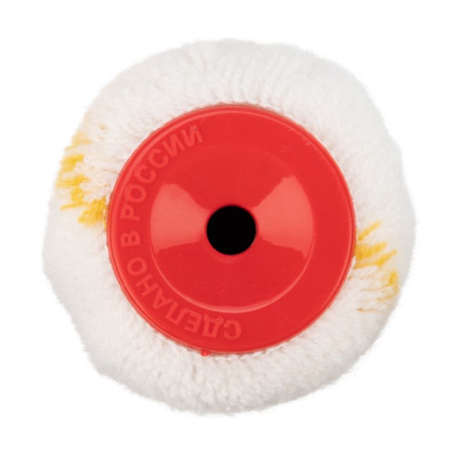 Ролик (сменный) полиамид белый с желтой полосой, ворс 11 мм, ширина ролика 240 мм, Ø 42 мм, бюгель 6 мм REXANT