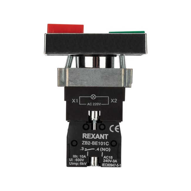 Кнопка LAY5 «I-O» прямоугольная 230 В NO+NC Кнопка LAY5 «I-O» прямоугольная 230 В NO+NC