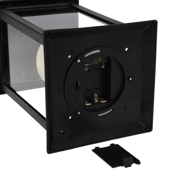 Декоративный фонарь со свечой 14x14x29 см, черный корпус, теплый белый цвет свечения NEON-NIGHT Декоративный фонарь со свечой 14x14x29 см, черный корпус, теплый белый цвет свечения NEON-NIGHT