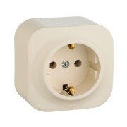 Розетка 1-м ОП Quteo 16А IP20 2P+E с заземл. без защ. шторок сл. кость IEK 782241 Розетка 1-м ОП Quteo 16А IP20 2P+E с заземл. без защ. шторок сл. кость IEK 782241