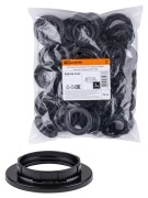 Кольцо для патрона Е14, термостойкий пластик, черный, Б/Н TDM Кольцо для патрона Е14, термостойкий пластик, черный, Б/Н TDM