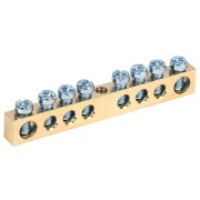 Шина PEN «земля-ноль» 6х9 мм 8/1 (8 групп/крепеж по центру) REXANT Шина PEN «земля-ноль» 6х9 мм 8/1 (8 групп/крепеж по центру) REXANT