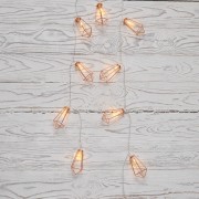 Гирлянда светодиодная Кристаллы бронзовые 10 LED, 1,5 м, прозрачный ПВХ, теплый белый свет свечения, 2 х АА (батарейки не в комплекте) NEON-NIGHT Гирлянда светодиодная Кристаллы бронзовые 10 LED, 1,5 м, прозрачный ПВХ, теплый белый свет свечения, 2 х АА (батарейки не в комплекте) NEON-NIGHT