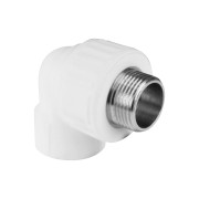 Уголок комбинированный 25 х 1/2' НР полипропиленовый PPR белый Уголок комбинированный 25 х 1/2' НР полипропиленовый PPR белый